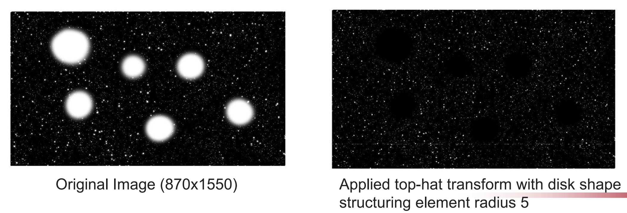 白顶帽变换示例